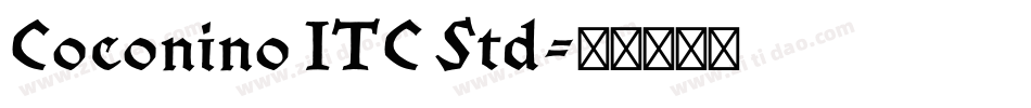 Coconino ITC Std字体转换